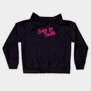 Lookin' For Trouble - Pink Ink Kids Hoodie